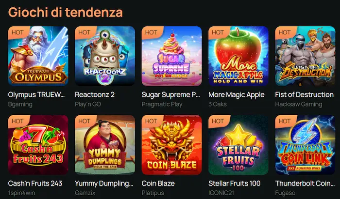 Ritzo Casino Italia pokies